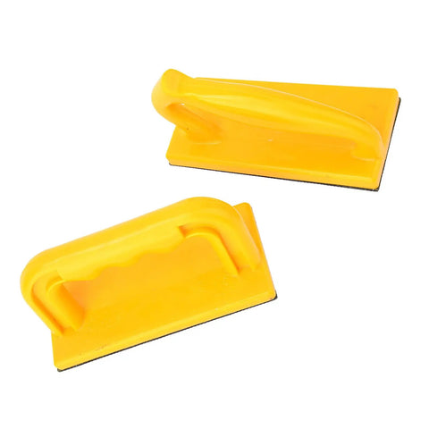 Pro Heavy Duty Kickback Buster Push Block Set Ultimate Workshop Safety Kit with ergonomic yellow hand guards for safe cutting.