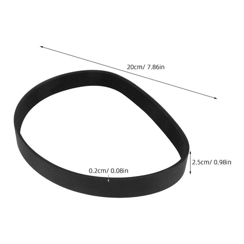 Heavy Duty Garden Trimmer Drive Belt Rubber Black Replacement For Outdoor Lawn Care Durable Ground Drive Belt For Mowers And Garden Machines Resistant To Wet Conditions High Grass And Heat Keeps A Solid Grip, 20cm x 2.5cm black rubber belt