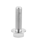 Premium Titanium Flange Hex Bolts M10 X 30mm 1.25 Pitch Grade 5 6AL 4V Lightweight High Strength Fasteners, silver