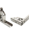 Two Pack 90 Degree Folding Shelf Hinges for Kitchen Cabinet Doors Compact Design Easy Install Space Saving Cabinet Hardware