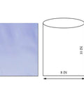 Slick Heat Shrink Bags Heavy Duty PVC Wrap Game Changing For Soap And Candle Creations 8X10 Inches True Blue showing measurement details.
