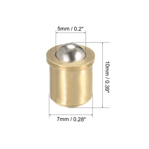 Brass Ball Catch Latch 7Mm Dia For Cabinet Door Drawer Closet Gold Tone Concealed Ball Catch 5mm ball, 10mm height
