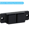 Retractable Baby Gate Replacement Parts Kit For Cat And Dog Gates bottom bracket in black for 42-75-96-120 inch gates