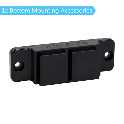 Retractable Baby Gate Replacement Parts Kit For Cat And Dog Gates bottom bracket in black for 42-75-96-120 inch gates