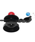 Three Ball Totally Hands On Sun Earth Moon Orbital Model Kit For Home And School Realistic 3D Solar System That Shows Day Night Seasons Eclipses Moon Phases With Mechanical Linkage. Black plastic classroom model with Sun, Earth and Moon