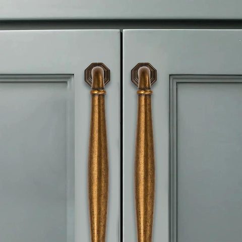 10 Pack 4 Inch Center To Center Antique Brass Cabinet Pulls For Dressers Bathrooms And Kitchen Cabinets with zinc alloy