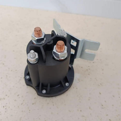 Heavy Duty Hydraulic Pump Motor Contactor Switch 24V 150A For Electric Pallet Truck with copper terminals and metal bracket.