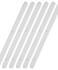 Top Shelf White Plastic Cabinet Drawer Slides Six Pack Side Mount Runners, heavy duty polymer glides for smooth access.