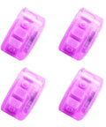 Light Up Quad Skate Wheels Set of 4 with Bearings for Indoor and Outdoor Roller Skates, Iridescent Pink Purple Glow, Replacement Parts