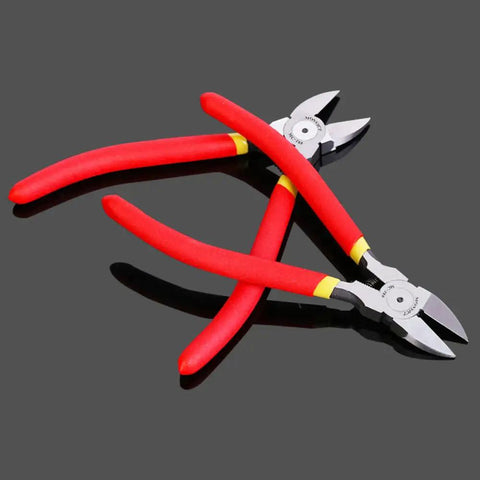 Built Tough 6 Inch Flush Side Cutters With Ultra Sharp Edge For Cables And Wires, Non Slip Grips, Spring Loaded Leverage