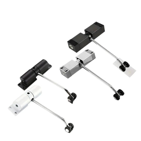 Automatic Door Closer With Adjustable Closing Force For Interior And Exterior Doors Hinged Design Easy One Piece Install Auto Close