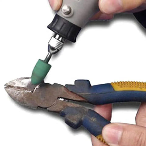 Using a 100 Piece Rubber Polishing Bits Set For Dremel Rotary Tools With One Eighth Inch Shank Silicone Rubber Buffing Heads