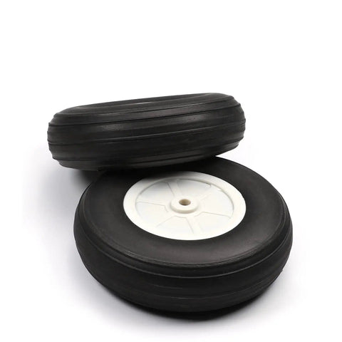 3.5 Inch RC Model Airplane Ultra Lightweight PU Sponge Tire Tail Wheel Set With Plastic Hub 2 Pcs Sweet Upgrade For RC Car And Airplane