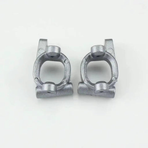 Two alloy front axle carrier brackets for RC cars, part of the Six Piece Cross Hub Front Rear Axle Carrier Bracket Wheel Hub Upgrade Kit.