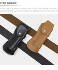 Black and brown PU Leather Knife Cover Sheath For Chef Knives Wear Resistant Guard To Keep Edges Sharp And Prevent Scratches