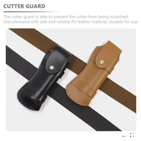 Black and brown PU Leather Knife Cover Sheath For Chef Knives Wear Resistant Guard To Keep Edges Sharp And Prevent Scratches