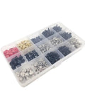 One Stop PC Screw And Mounting Hardware Kit For Builds And Repairs With Chassis Bolts Hard Drive And Fan Screws Mainboard And Power Supply Fasteners Includes Two Capacity Packs For Daily DIY Replacements And Handy Gear For Quick Fixes, plastic organizer tray with assorted PC screws