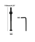 Black Socket Cap Screws And Barrel Nuts Set With Wrench For Bunk Beds Cribs And Furniture Repair 12 Pieces Includes 12 Socket Screws 12 Barrel Nuts And 1 Hex Wrench M8 110mm
