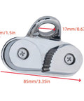 Stainless Steel Cam Cleat for Boats Fit 3 to 15 mm Lines, Universal Marine Hardware for Sailboats, Kayaks, Canoes and Dinghies, Tough