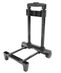 Foldable Hand Truck Heavy Duty Cart With Robust Tray 110 Lb Capacity For HVAC Pros And Electricians Space Saving Design Ergonomic Handle Omnidirectional And Large Rear Wheels For Rough Terrain, folded black frame