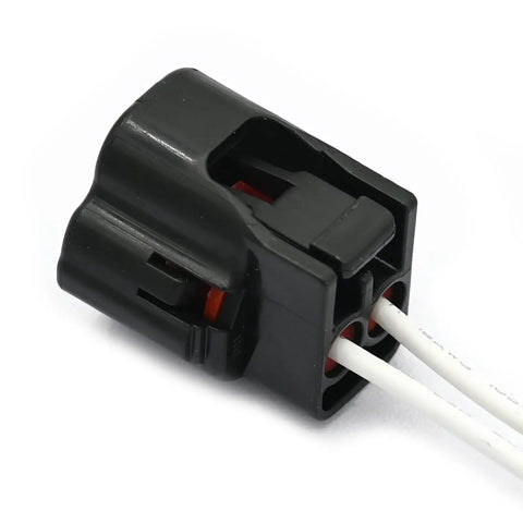 Close-up of 4 Pack Camshaft Position Solenoid Actuator Oil Control Valve Connector For V6 3.5L Engines; black plastic connector