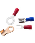 Solid 300Piece Assorted Insulated Electrical Wire Crimp Connectors With Spade Butt Ring Fork Terminals And Rolled Lugs Set In Handy Box, ring and fork terminals