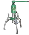 Badass 10 Ton Hydraulic Gear Puller Kit For Bearings Hubs Flanges Separators Uses Smooth Heavy Pump Actions To Help Mechanics Fix Cars Trucks Garage With 3 Jaw Options Handling Tight Spots For Jobs Quick Removal Repair Needs Anyplace, green steel 3-jaw puller