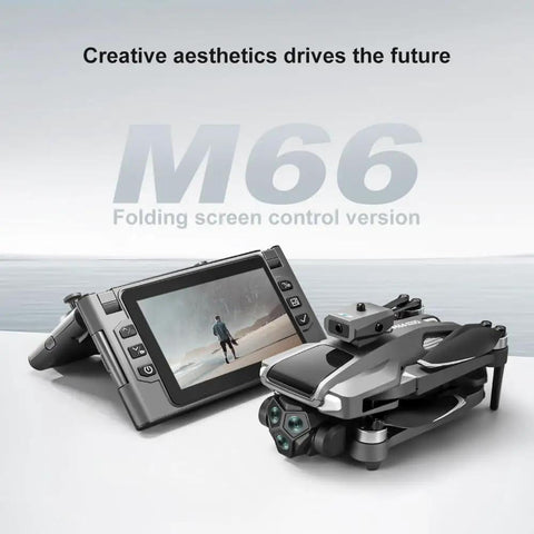 Foldable Dual 4K Camera Drone With 5G Transmission And Brushless Motors Under 249g with M66 folding screen controller.
