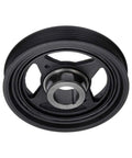 Direct Fit Nissan Sentra Harmonic Balancer Replacement For 2007 To 2019 Black Finish Serpentine Drive Belt Type Keyway 1 Mounting Hole OEM Numbers 123031KC0A And 123031KC0B