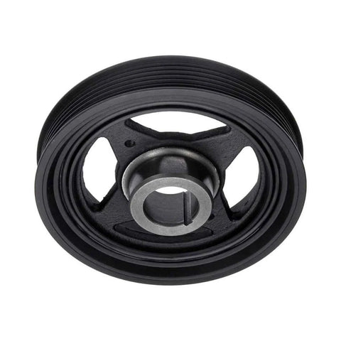 Direct Fit Nissan Sentra Harmonic Balancer Replacement For 2007 To 2019 Black Finish Serpentine Drive Belt Type Keyway 1 Mounting Hole OEM Numbers 123031KC0A And 123031KC0B