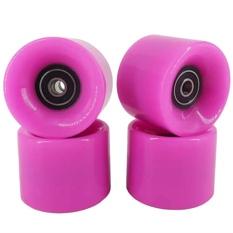 58mm 82A Skateboard Wheels Set Of 4 With ABEC7 Bearings And Spacers Pink Dope Wheels For Street And Park Skating