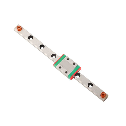 Miniature Linear Slide Bearing Kit With 9mm Stroke And 25mm Travel, Steel Lightweight Block, 100mm Compact Rail, 4 Point Design