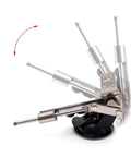 Beefy Mini Telescopic Linear Actuator with 60mm aluminum plate, 39mm stroke, showing movement range and stainless steel parts