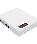 Mini Ups Dc Battery Backup 20800Mah Us Plug keeps router and modem running smooth during blackouts, white compact design.
