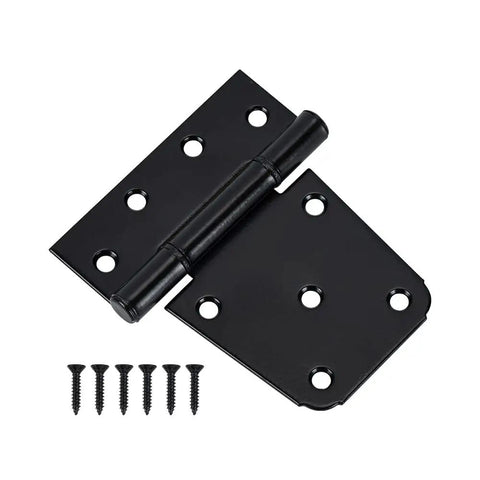 Heavy Duty 3-1/2 Inch T Hinge Gate Hinges Steel With Black Finish Includes Screws 6 Pack Durable Outdoor Gate Hardware
