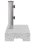 Granite Rectangular Parasol Base With Two Adapters 55.1 Lbs Beefy Heavy Duty Umbrella Stand for poolside or garden use