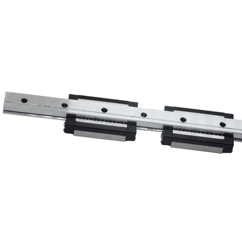 MGN12 400mm Linear Rail Guide With Two MGN12H Black Stainless Carriage Blocks for smooth movement in 3D printers and CNC projects.