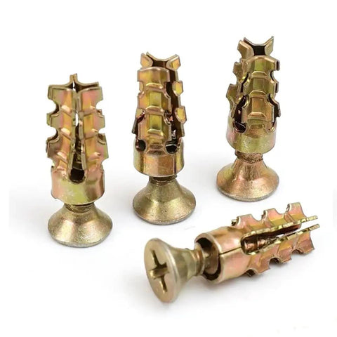 Heavy-Duty 6x14mm Wall Expansion Plug And Self-Tapping Screw Anchoring Kit For Solid Stone Drywall And Concrete, Galvanized Iron