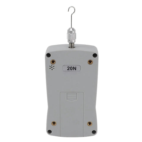 Digital Force Meter Portable Push And Pull Tester 2N To 20N With Built In Sensor For Material Testing And Quality Control Lab Grade Precision Easy Readout Durable Pocket Sized Handy Tool, 20N rear view