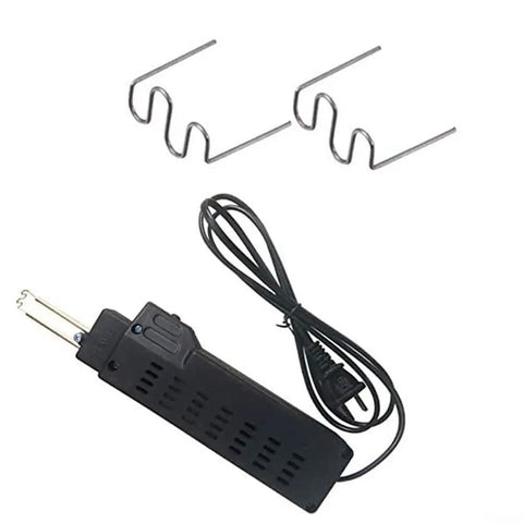500-Piece Steel Waves Staple Kit With 0.6mm S-Type Welding Nails For Flux-Free Plastic Repair And Metal Projects, Plug-And-Play Staples For Quick Fixes In Home Workshop Or Garage, with power tool and steel staples