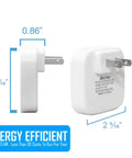 Night Light LED Plug In Wall Night Lights With Dusk To Dawn Sensor Auto On And Off For Hallways Kitchen Bathroom Bedroom Home Improvement 4 Pack Energy Saving Premium Glow And Easy Installation side view dimensions