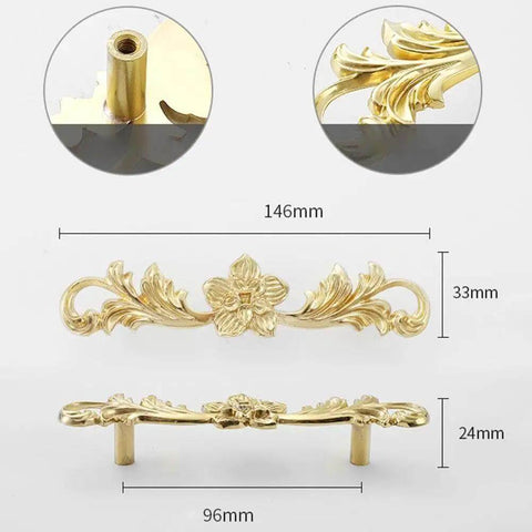 Solid Brass Double Hole Drawer Pulls In Vintage Style For Cabinets Wardrobes And Furniture Drawers With A Retro Vibe 146x33mm