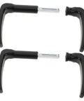 European Style Gate Handles With Lock Pins 2 Pack, Vintage Rustic Metal Pulls For Wooden Fence Gates, black metal design