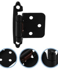 Self-Closing Spring Door Hinge For RV And Cabinet Doors Half Overlay Semi Concealed Steel Hinges Thick Durable Construction Ideal For Camper