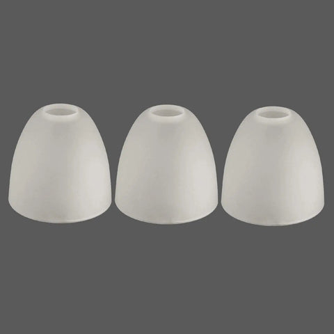 Frosted Glass Bell Shade 3 Pack Replacement Globe For Chandelier Wall Sconce And Pendant Lights With 1 5 8 Inch Fitter Soft Ambient Glow