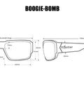 Blueprint of Floating Safety Sunglasses With Matte Black Frame And Smoke Lenses, Non Slip Gray Foam Padding, ANSI Z87 Plus Certified