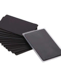 Set of 15 Pro Grade Thick Black Anodized Aluminum Business Cards with Frosted Protector Sleeves, 86x54mm, 0.8mm Thick for Networking