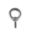 30 Piece Stainless Steel Eye Bolts Kit M4 M6 With Nuts For Wire Rope Tie Down, Built Tough For Heavy Duty Lifting Rings, Corrosion Resistant Outdoor Rigging Hardware You Can Count On. M4 stainless steel eye bolt with threaded shank on white background