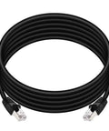 Black Cat6A Ethernet Patch Cable RJ45 Shielded STP With 550 MHz Bandwidth And Pure Bare Copper Core coiled, 10 Ft length