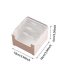 Transparent Stackable Cable Management Box For Home Office Desk To Organize Power Strips And Wire Cords While Helping You Kick Clutter To The Curb And Keep Your Setup Looking Fresh, showing box dimensions 10cm x 10cm x 6cm.